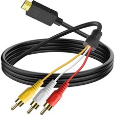 1080P HDMI Male to 3 RCA S-video AV Audio Cable Cord Adapter for TV HDTV DVD US