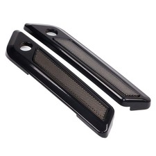 Black Saddlebag Outer Lid Hinge Latch Covers for Harley Electra Glide Street ...