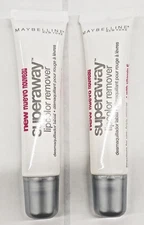 LOT OF 2 NEW Maybelline Superaway Lip color REMOVER - With Vitamin E