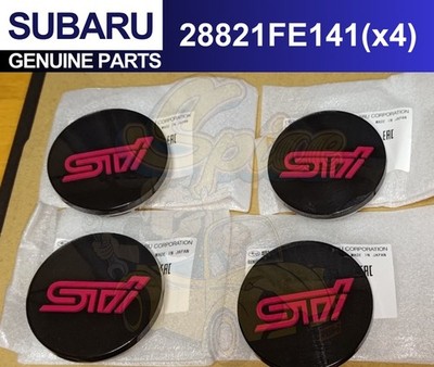 Subaru WRX STI VAB 15-21 Genuine Aluminium Wheel Center Cap ''STI'' 28821FE141 x4