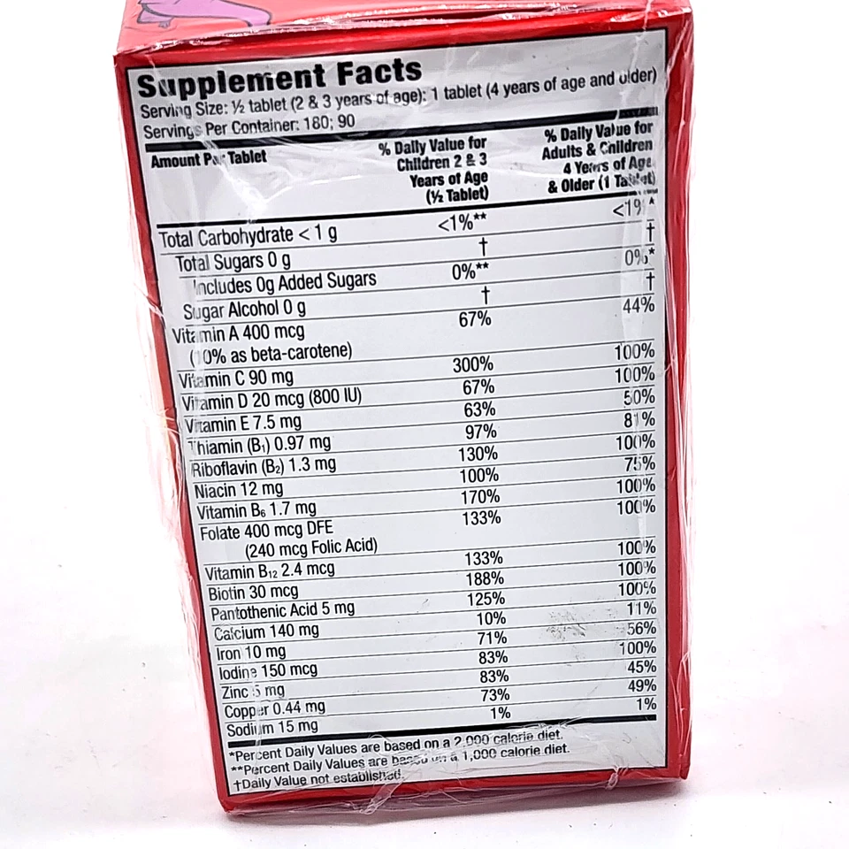 Paquete de 3 multivitamínicos completos Picapiedra para niños 90 comprimidos masticables cada uno 26/08 Foto 3 de 4