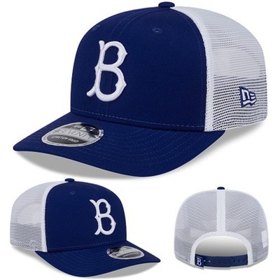 New Era Brooklyn Dodgers 970 Blue Snapback Hat MLB Stretch Snap Trucker Mesh Cap