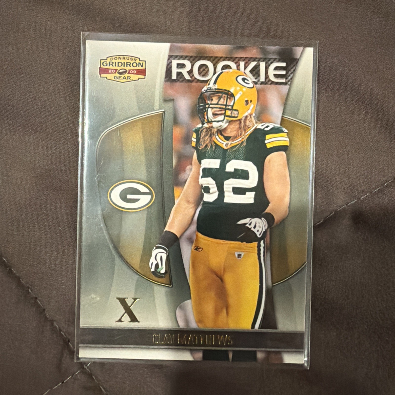 Clay Matthews Donruss Gridiron Gear #125 Gold Xs