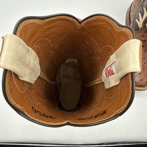 Rios of Mercedes Women’s Brown Quill Ostrich Boots Sz 8.5 B Cutter Toe - Picture 13 of 24