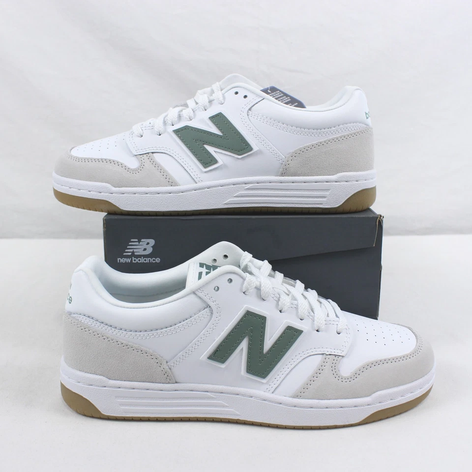 NewBalance 480 Casual Sneakers in White Grey Matter Men's Size 9.5 (BB480LYG)
