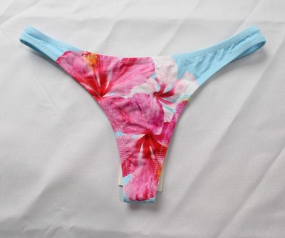 Kaiami Women's Paradise G-String Bikini Bottom JK5 Blue/Pink Size AU 8 (US 4)