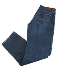 Tommy Hilfiger Mens Jeans 34 X 34 Custom Straight Dark Wash Blue 100% Cotton