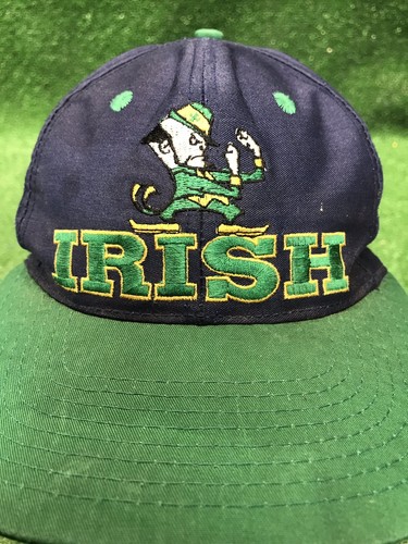 Vintage Notre Dame Fight Irish Twins Enterprises 90s Snapback Hat Cap Rare Desig - Picture 2 of 6