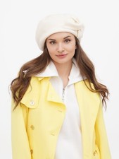 Women's Wool Beret Hat Beige Soft, Warm, Elegant French Style Winter Accessory