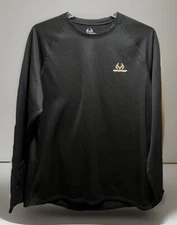 RealTree Long Sleeve T Shirt Size XL Black with Logo