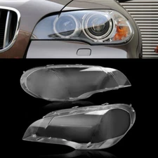 For 2008-2013 BMW X5 E70 330i Pair Right & Left Headlight Clear Lens Cover