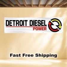 DETROIT DIESEL POWER 2'X8' BANNER FLAG
