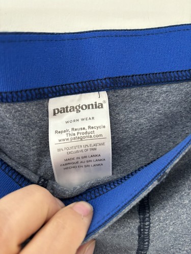 Patagonia Capilene Baselayer Pants Boys L 12 Blue Outdoor Hiking Running Snow - Picture 4 of 6