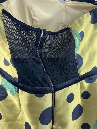 Asos Strapless Jumper Vibrant Yellow Black Polka Dot Sundress Womens Size 14 - Picture 4 of 10