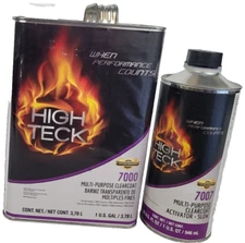 High Teck 7000 Clear Coat Multi-Purpose High Gloss Clear Gallon & Slow Hardener