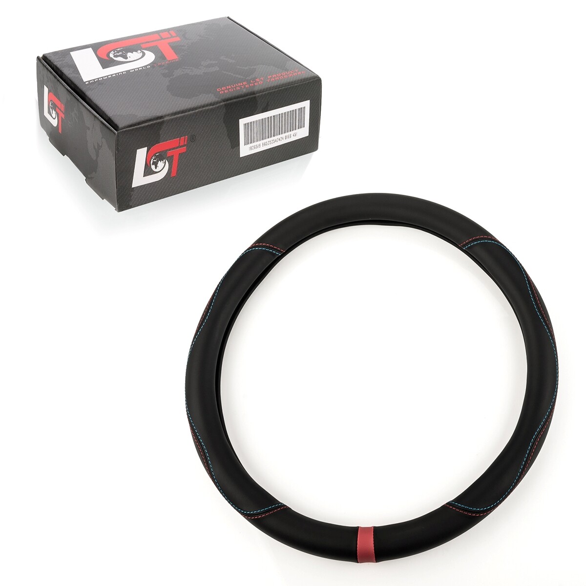 Steering Wheel Cover Ø 38 Cm 15 Inch Black Red Blue For DAIHATSU