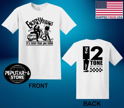2 Tone Two Tone Enjoy Yourself Two Tone Records Men's White Size S-5XL