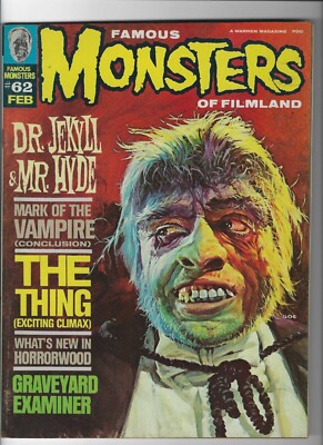 Famous Monsters of Filmland #62 1958 series Warren Magazine