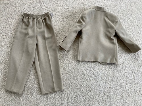 Boys Perry Ellis Khaki Size 4 Regular 2 piece Suit ONLY - Picture 2 of 14