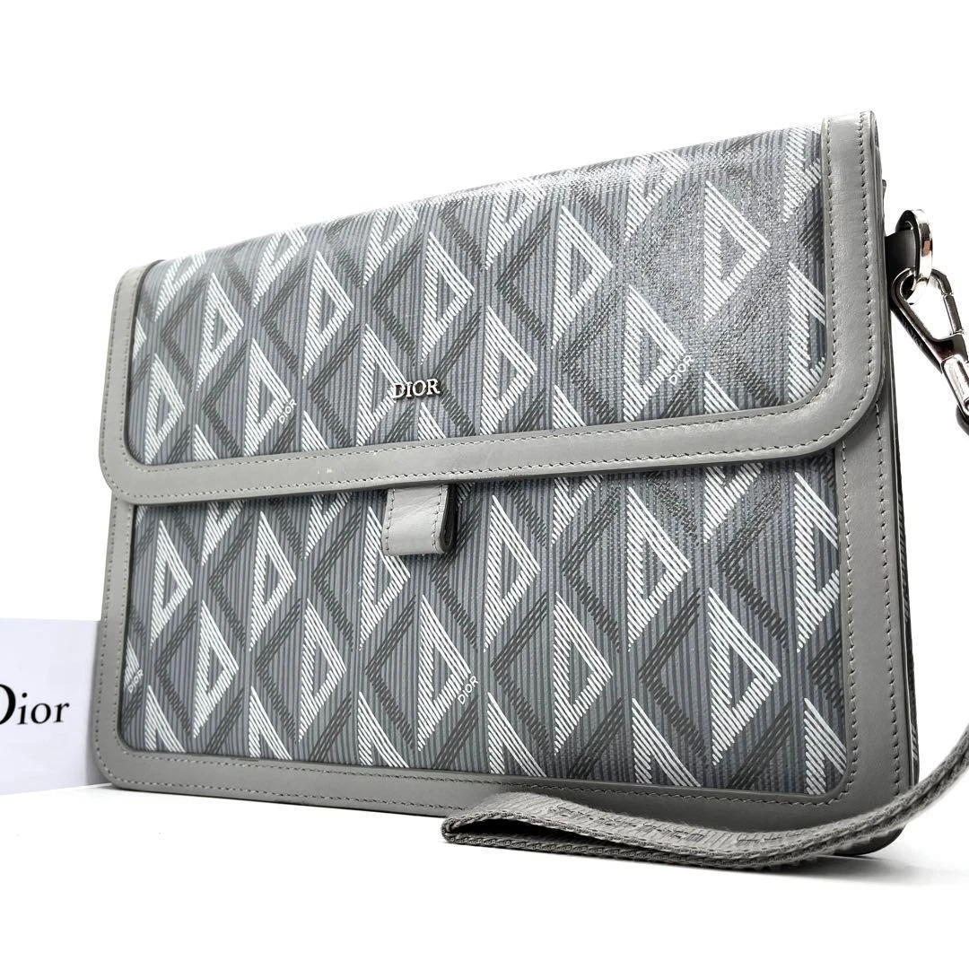 Sac pochette Christian Dior logo diamant CD
