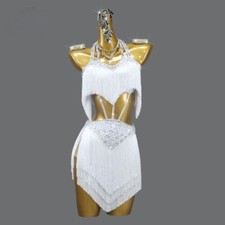 Latin Dance Wear Dancewear Dress Stage Performance Outfit Suit Costume Tassel