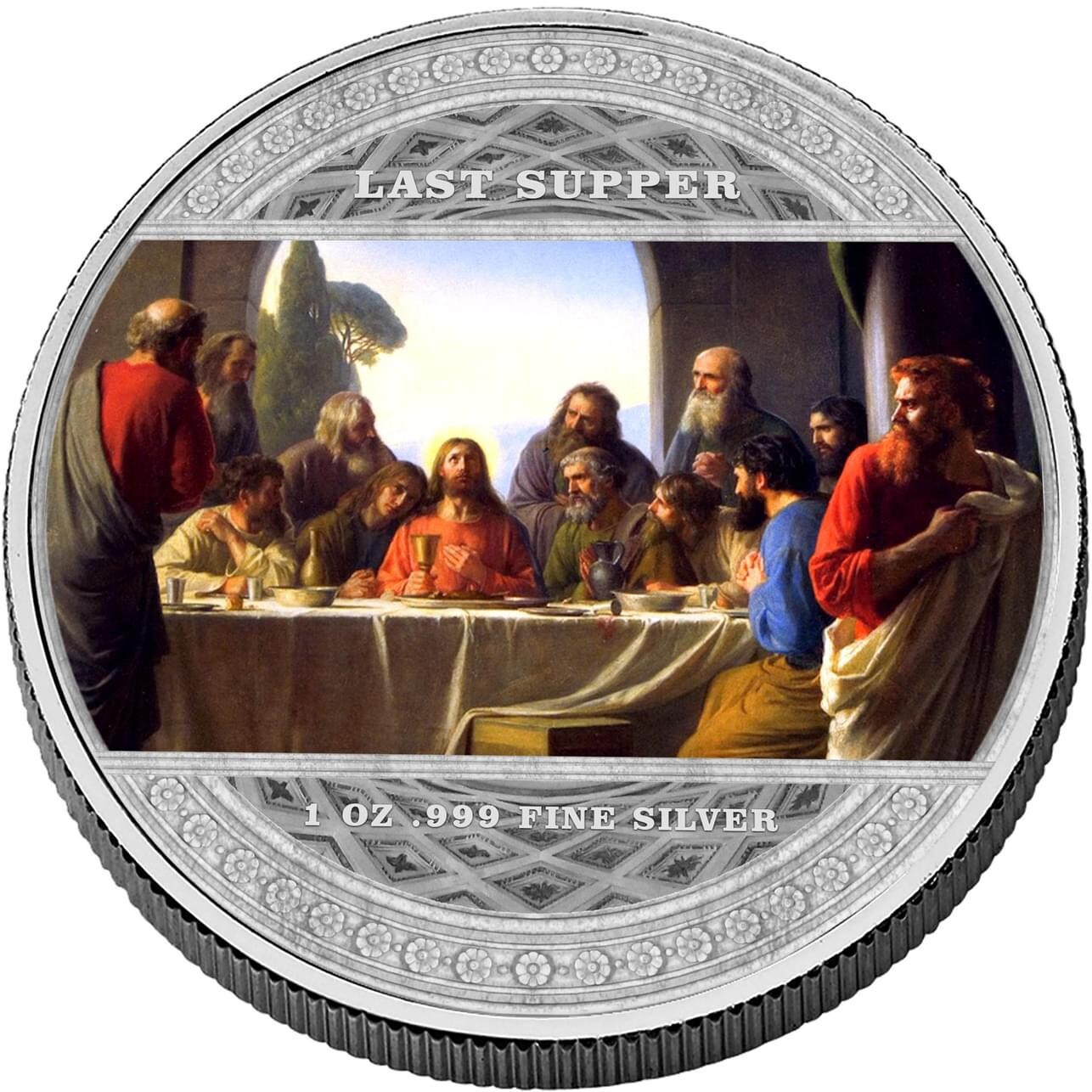 2024 Cameroon 1 oz Silver Coin 999 "The Last Supper" Mintage Of 999