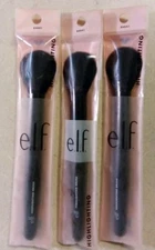 3 e.l.f. Studio Highlighting Brush #84041 Highlighter Makeup Powder Brush.
