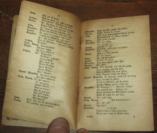 OPERNTEXT Friedrich von FLotow MARTHA Text der Gesänge W. FRIEDRICH (1807- 1879) - Picture 2 of 2