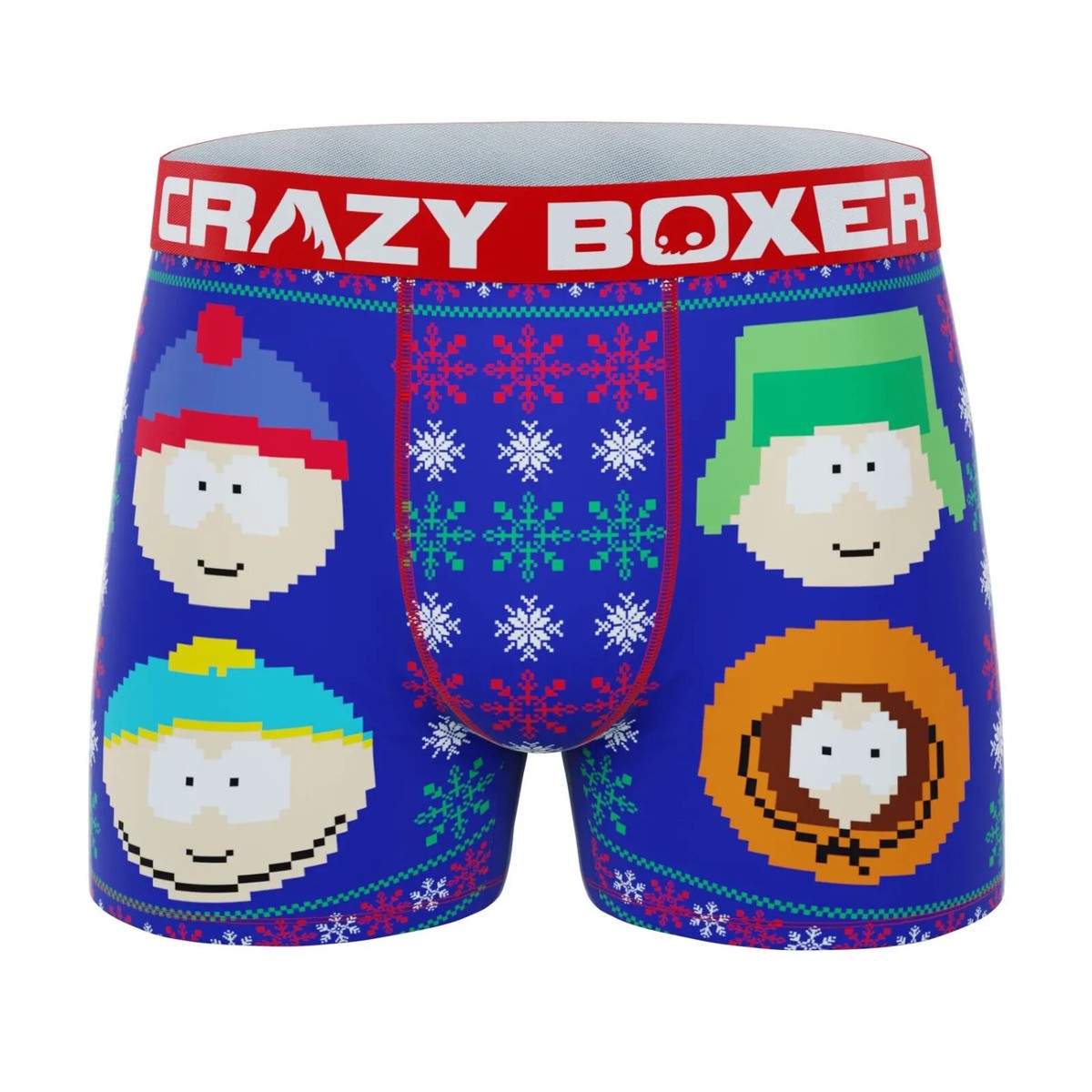 South Park Crazy Boxer Briefs, Size L, Cartman Christmas Underwear