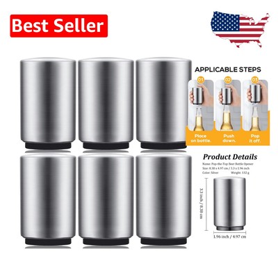 Elegant 6-Piece Stainless Steel Automatic Bottle Opener Set - Perfect for Gifts