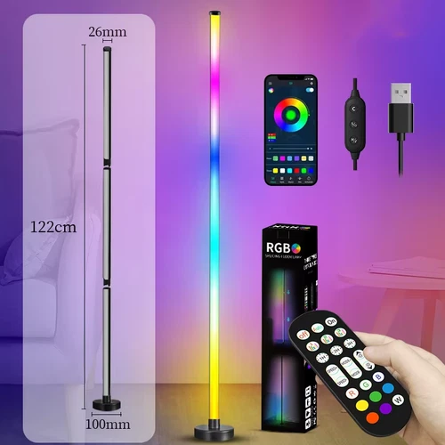 47" Smart LED Floor Lamp RGB Remote & APP Control Music Sync Corner Lighting US