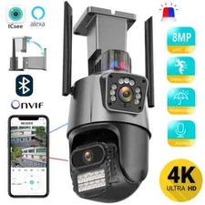 Camera 8MP with Dual Screen Outdoor 4MP Security IP Camera Surveillance Camera