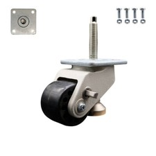 Nylon Swvl Top Plate Light Duty Floor Leveling Caster W2.8 Diameter Blk Wheel Nylon Swvl Top Plate Light Duty Floor Leveling Caster W2.8 Diameter Blk Wheel