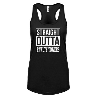 Womens Straight Outta Fawlty Towers Racerback Tank Top #3675
