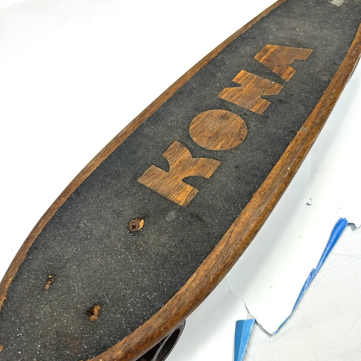 Vintage 1960s 70s Kona Wooden Skateboard Racing Slicks Vintage 1960s 70s Kona Wooden Skateboard Racing Slicks
