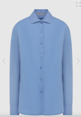 Ermanno Scervino Women's cotton classic shirt blue Sz. M