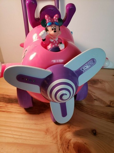 KIDDIELAND DISNEY MINNIE MOUSE RIDE-ON MUSICAL LIGHTED ACTIVITY PLANE - Picture 8 of 10