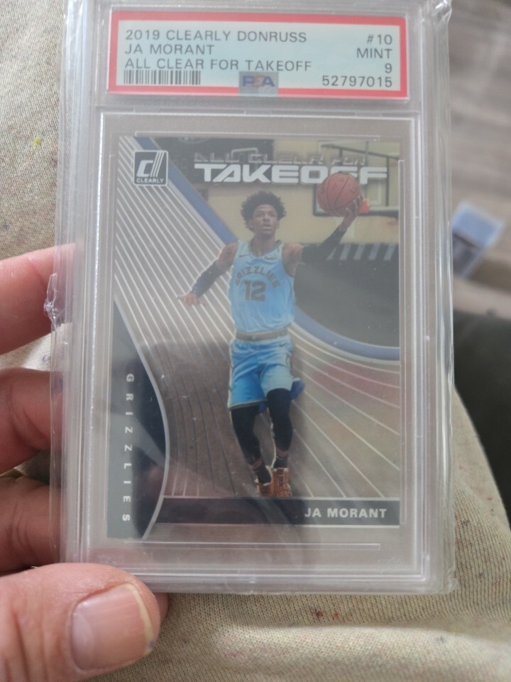 2019 Donruss CLEARLY  Ja Morant Rookie #15 All Clear for Takeoff - PSA 9