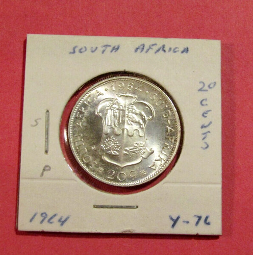 1964 South Africa 20 Cents Silver Proof Coin