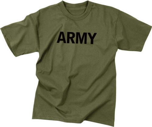 Armee T-Shirt - OD mit schwarzen Buchstaben - kurzärmeliges T-Shirt Rothco 60136 S-2x - Bild 12 von 12