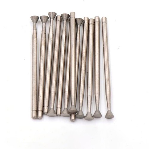 1-4mm Diamond Burr Drill Carving Bit 2.35 Shank Jewelry Glass Gems 600 1200 Grit - Picture 5 of 6
