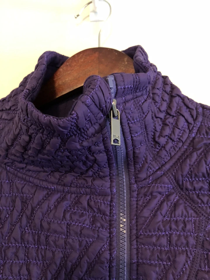 Zella Puffer Jacket Regal Purple Medium 6-8 Thumbholes Slim Fit RARE Sold Out - Image 2 of 4