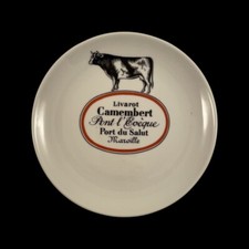 Porcelaine D’Auteuil Cheese Plate Livarot Camembert Port du Salut Cow French