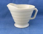 VTG 50’S HAZEL ATLAS Pale Yellow Milk Glass Ring Creamer