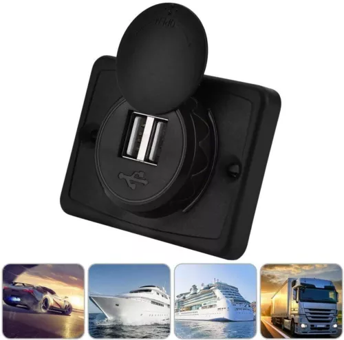 Presa Accendisigari Caricatore doppio USB Per Auto 12V / 24V camper/moto/barca.