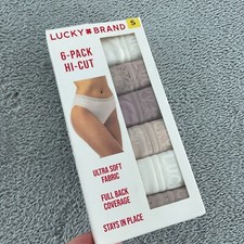 Lucky Brand Womens 6-Pack Hi-Cut Underwear S Ultra Soft Full Coverage NWT 2118