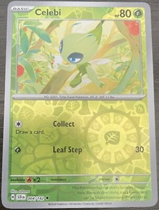 Pokémon TCG Stellar Crown Celebi Reverse Holofoil 004/142 NM