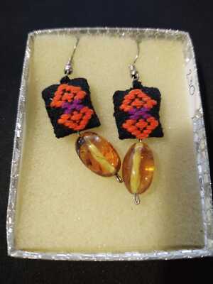 Ambar Earrings handcrafted in Chiapas.