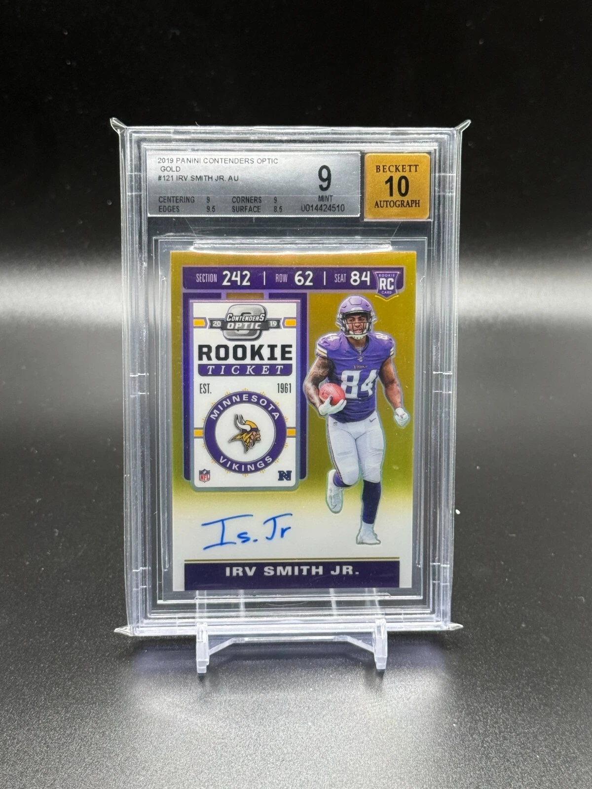 Irv Smith Jr. Panini Contenders Optic #121 Autograph-Blue