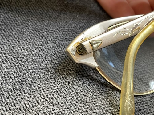 Gafas vintage plateadas para gato 1/10 12 K GF óptica americana - Imagen 10 de 12